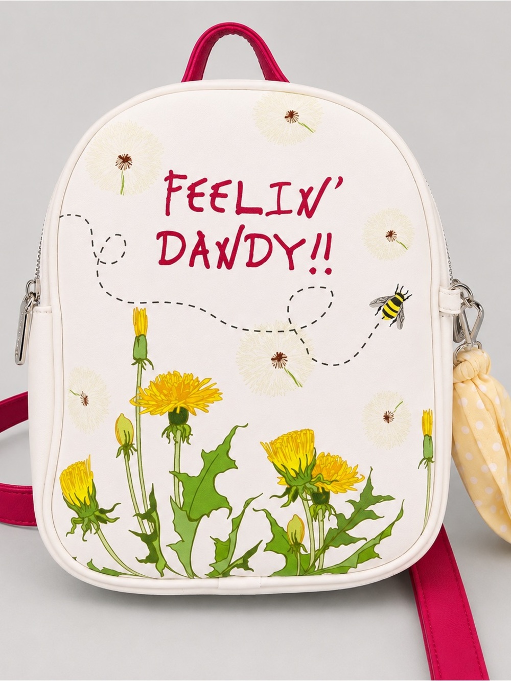 Betsey Johnson “Feelin’ Dandy” Dandelion Bumblebee Mini  Backpack [RARE]